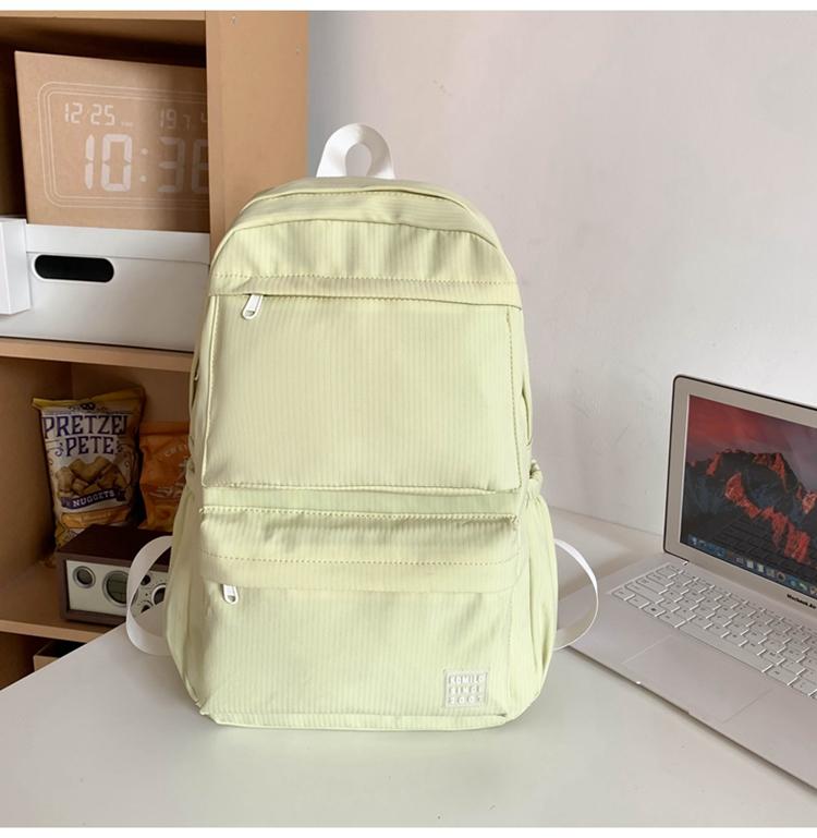 Женская однотонная школьная сумка, рюкзак для школьников младших классов, большой вместительный компьютерный рюкзак