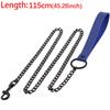 Durable Anti-Bite Metal Dog Chain Lead Chain Leash Handle Leads Leather Iron Chain for Small Large Medium Dogs Outdoor Training