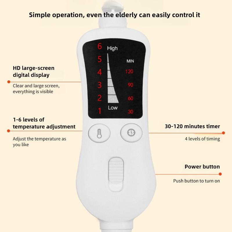 Автоматическая грелка 100 Вт с автоотключением, домашний терапевтический электрический одеяло, интеллектуальный согревающий шарф с горячим компрессом