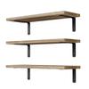 Rustic Wooden Floating Shelves Set of 3pcs  Decor Wall Mounted  Shelves for Bathroom Living Room Bedroom Ecoco Bathroom Shelf