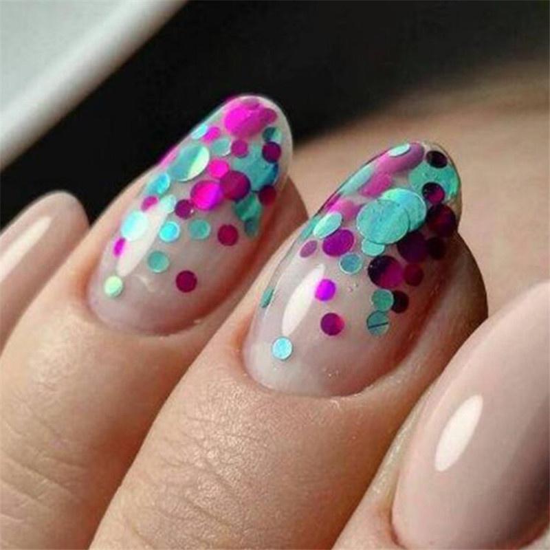 Nail Glitter 12pcs/set Mixed 3D Ultra Thin Flash DIY Sequins Nail Art Decoration