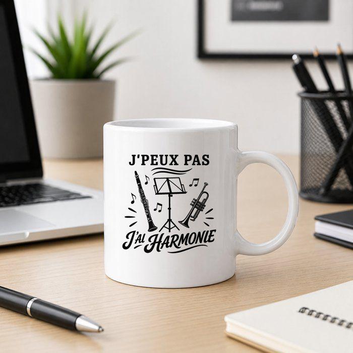Mug - PLANETEE - J’peux pas j’ai Harmonie - Céramique 330 ml - Imprimé en Bretagne - Compatible lave-vaisselle