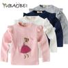 Girls T-Shirt Autumn Baby Girls Full Sleeve Cute Cartoon Princess Cotton Shirts Children Clothing