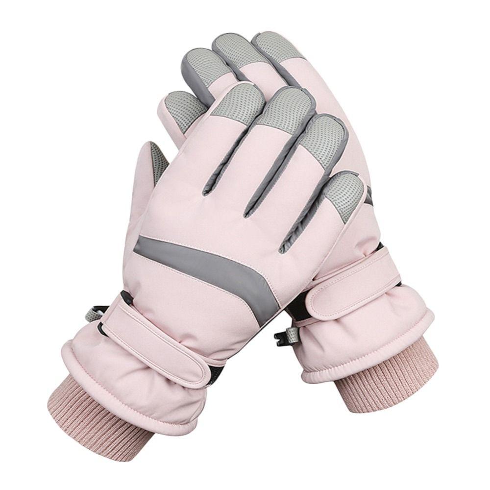 Adjustable Fleece Touch Screen Gloves Warm Non-slip Driving Mittens Waterproof Windproof Ski Gloves Outdoors