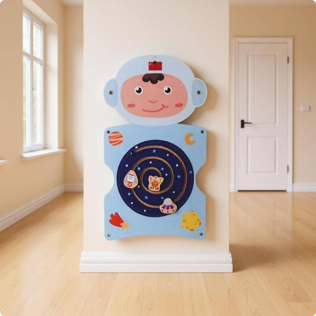 Wooden Wall Busy Board Cognitive Play Animal-Themed Learning