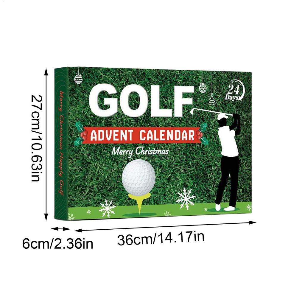 Christmas Countdown Calendar Christmas Advent 24 Boxes Accessory Set Golf Themed Design for Men Women Boys Girls Stocking