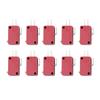 10Pcs Red 3Pins Push Button Micro Switch Replacement for Arcade Game