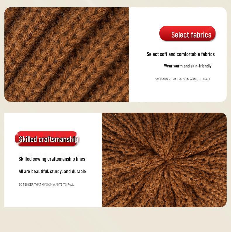 FEWK Зимний очень длинный шарф и шапка - Унисекс Флисовая подкладка Защита от холода Теплая вязка