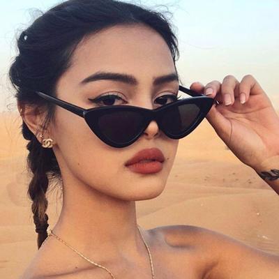 МОДНЫЕ Сексуальные солнцезащитные очки кошачий глаз треугольные женские маленькие размеры современные ретро дизайнерские женские солнцезащитные очки оттенки для леди