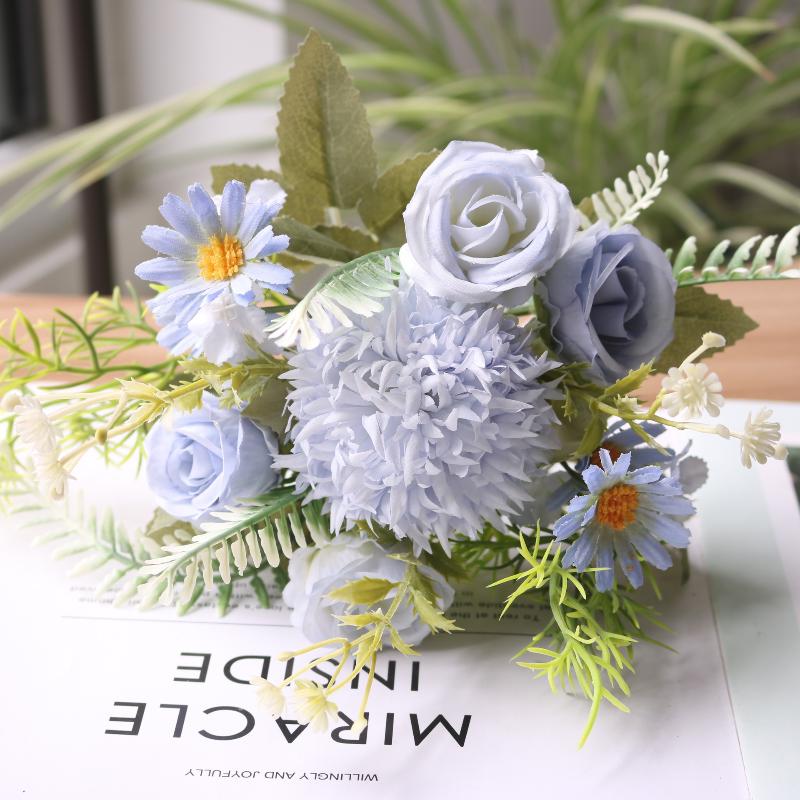 1 шт. Искусственный цветок Свадьба Дом Спальня Украшение Свадебный букет Гортензии Ваза Для улицы