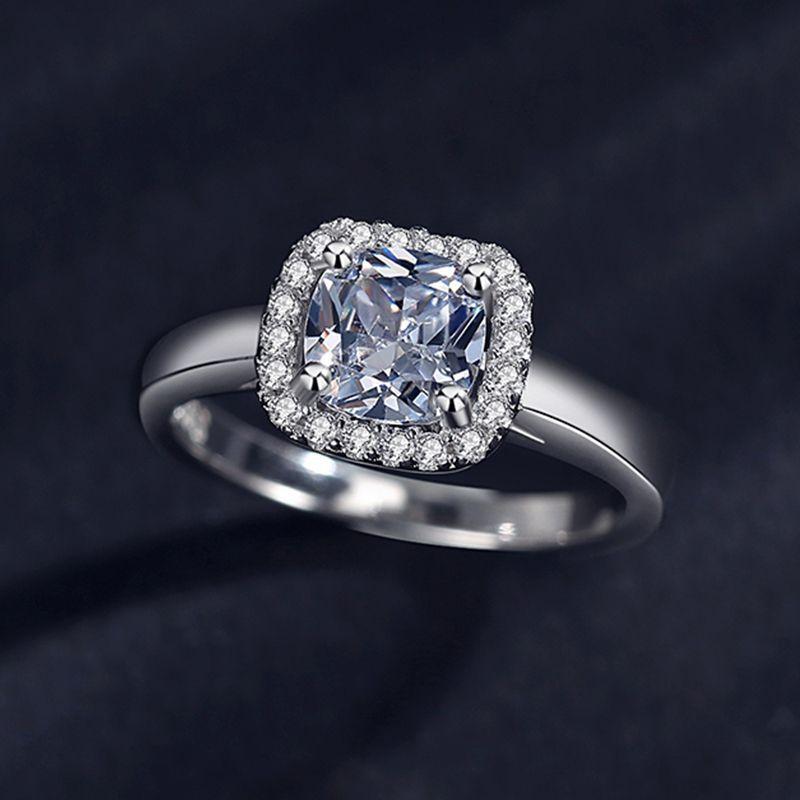 Tancise Classic стерлингового серебра 925 пробы кольцо с цирконом женские ювелирные изделия свадебное обещание вечерние подарок