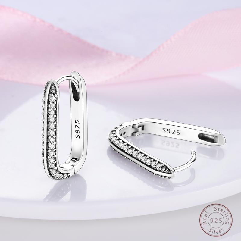 Серьги-кольца из серебра 925 пробы, минималистичные, золотые, круглые, модные, с застежкой-пряжкой с цирконием, свадебные украшения, подарок для женщин
