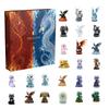 2025 Dragon Lovers Advent Calendar 24 Days Christmas Countdown With 24 2D Acrylic Cute Dragon Decor Advent Calendar for Xmas