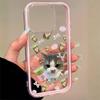 Милый Кот с Молочным Чаем TPU Прозрачный Розовый Чехол для Телефона Для iPhone 17 16 15 14 13 12 11 Pro Max 14 Plus Силиконовый Ударопрочный Мягкий Чехол