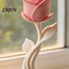 Минималистичные Домашние Акценты Современная Скульптура Розы, 3D Печатный Цветочный Декор, Абстрактная Скульптура Цветок Статуэтка для Офиса, Элегантный Настольный Центр Композиции Подарок