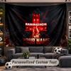 Wall Hanging Tapestry Custom NameRammstein Pattern Personalized Printed Fabric Wall Decor