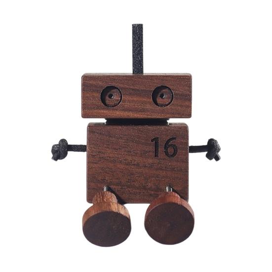 Wooden Car Air Freshener with Wobbling Legs Wind Powered Vent Clip Diffuser for Aromatherapy Handcrafted Dashboard Decoration