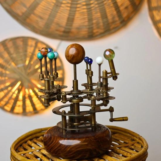 25.4 Cm Art Piece Orrery A Functional Model of the Solar System with Planets