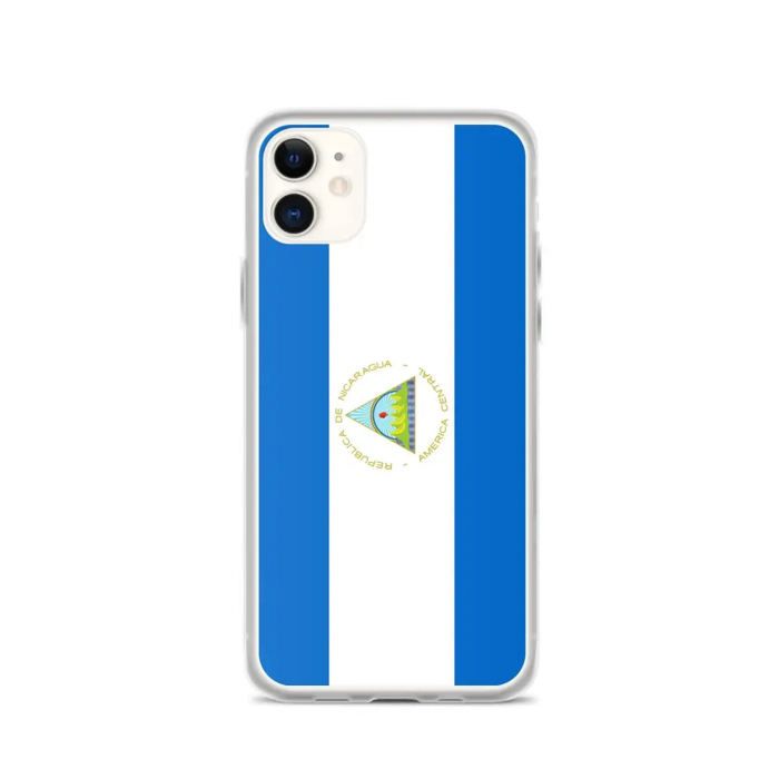 Coque Téléphone - PIXELFORMA - Drapeau du Nicaragua - Compatible iPhone 11 - Souple - Résistant et Antichoc