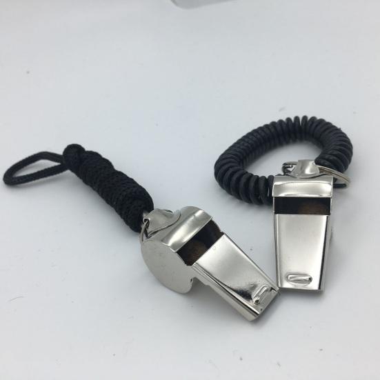 Свисток судьи из нержавеющей стали в форме номера 6. Супер громкий спортивный свисток со шнурком. Легкий антикоррозийный свисток для тренировок на открытом воздухе.