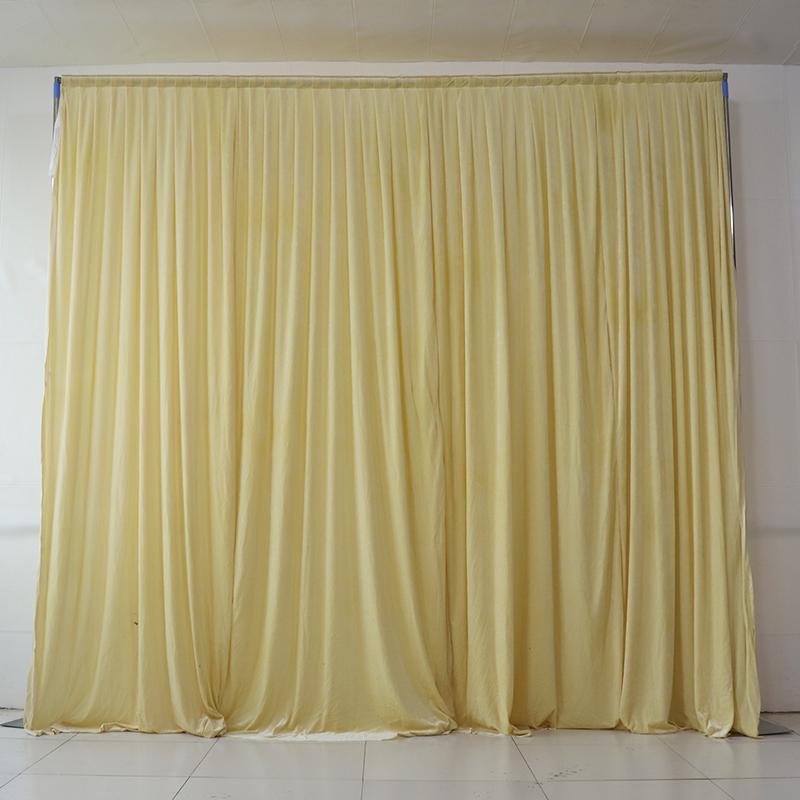 Black, Burgundy & Gold Velvet Wedding Stage Backdrop Drapes with Gauze