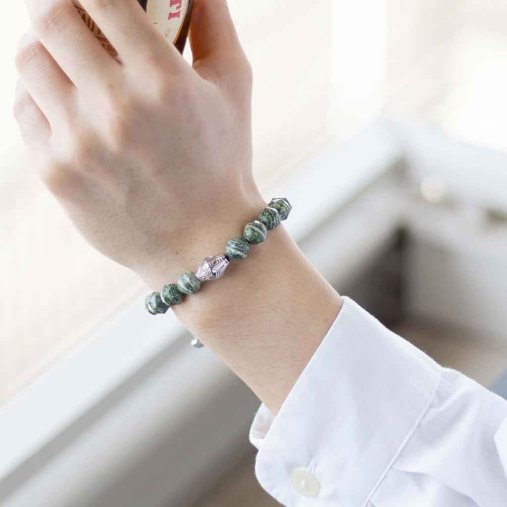 [AWNL] Men's Shumishan Longan Beaded Bracelet, 10mm Beads, Father's Day Gift, 17-18cm