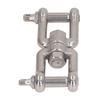 304 Stainless Steel Double Jaw Shackle Rustproof Universal Jaw Anchor Connector for Hardware Lifting Connection 12mm