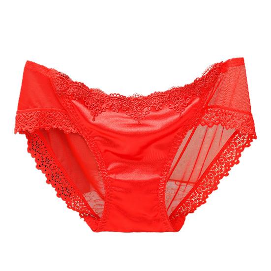 Women Briefs Trendy Sexy Perspective Thin Comfortable Inside Wearing Nylon Lace Stitching Ladies Briefs Sleeping Accessories