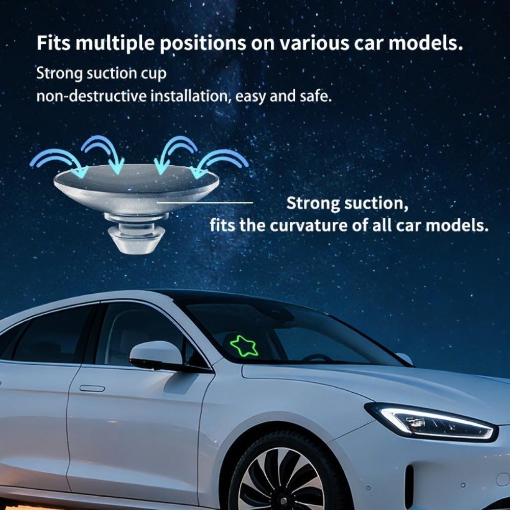 Solar Powered Star Shaped Mood Lights Atmosphere Car  Neon Lights  Car Decoration