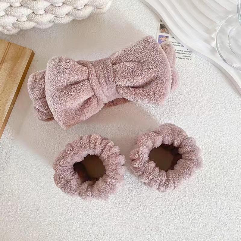 Фланелевый ремешок для мытья лица, повязка на голову, впитывающий ремешок на запястье, женский ремешок на запястье, сжимаемая вакуумная упаковка