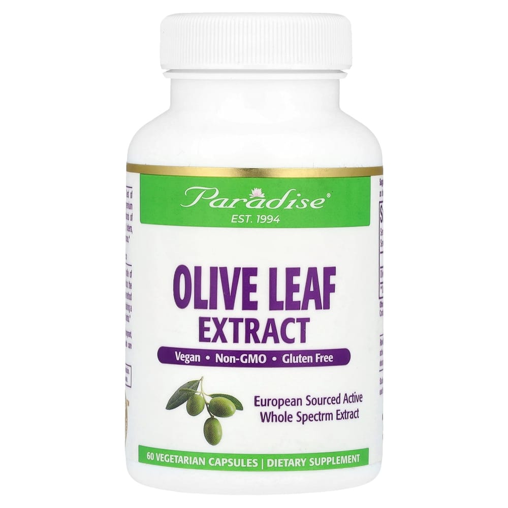 Paradise Herbs Olive Leaf Veggie Capsules, 60 Count
