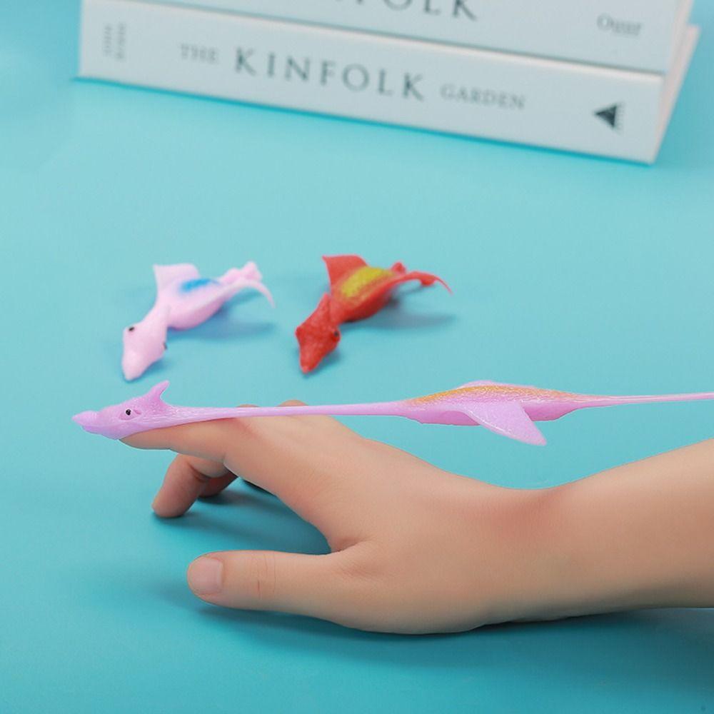 5pcs Plastic Finger Ejection Dinosaur Dinosaur Flying Dinosaur Finger Toys Kids Toys