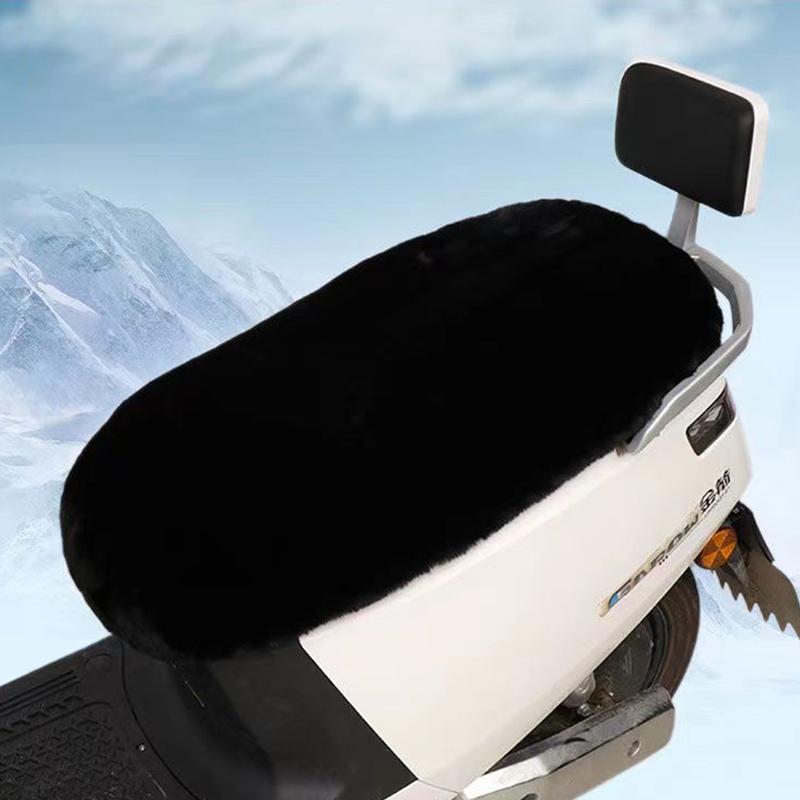 S/M/L/XL Motorcycle Seat Dust Protector Cover Warm Plush Soft Seat Pad Cushion Cover Winter Scooter Electric Vehicle Seat Cover