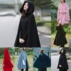 Women Trench Coat Open Front Cardigan Jacket Coat Shawl Cape Cloak Mantle Plus