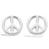 [G5563] - Серебряные серьги «Мир» (родиевое покрытие) - 7 мм