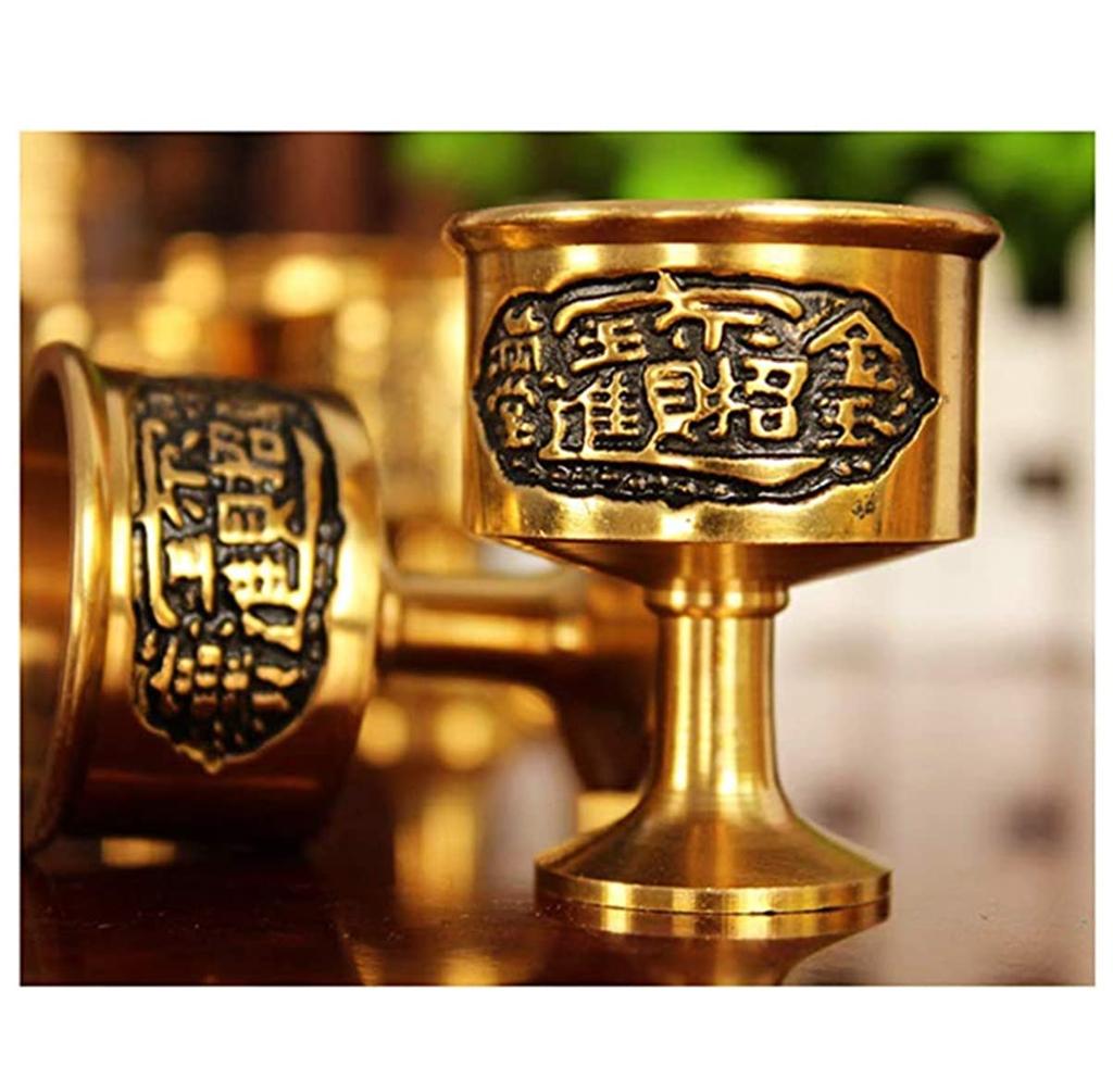 Feng Shui Copper Water Water Good Luck Dragon Water Prayer for Good Luck of Goods, Cup, Cup, Goods, Figurine, Interior, Cup, (Set 5)