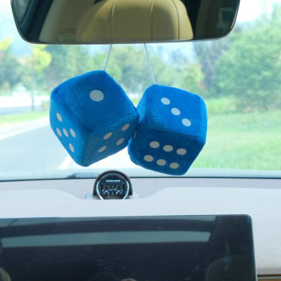 Подвеска в виде плюшевой игральной кости со шнурком, винтажное подвесное украшение для автомобиля, снятие стресса