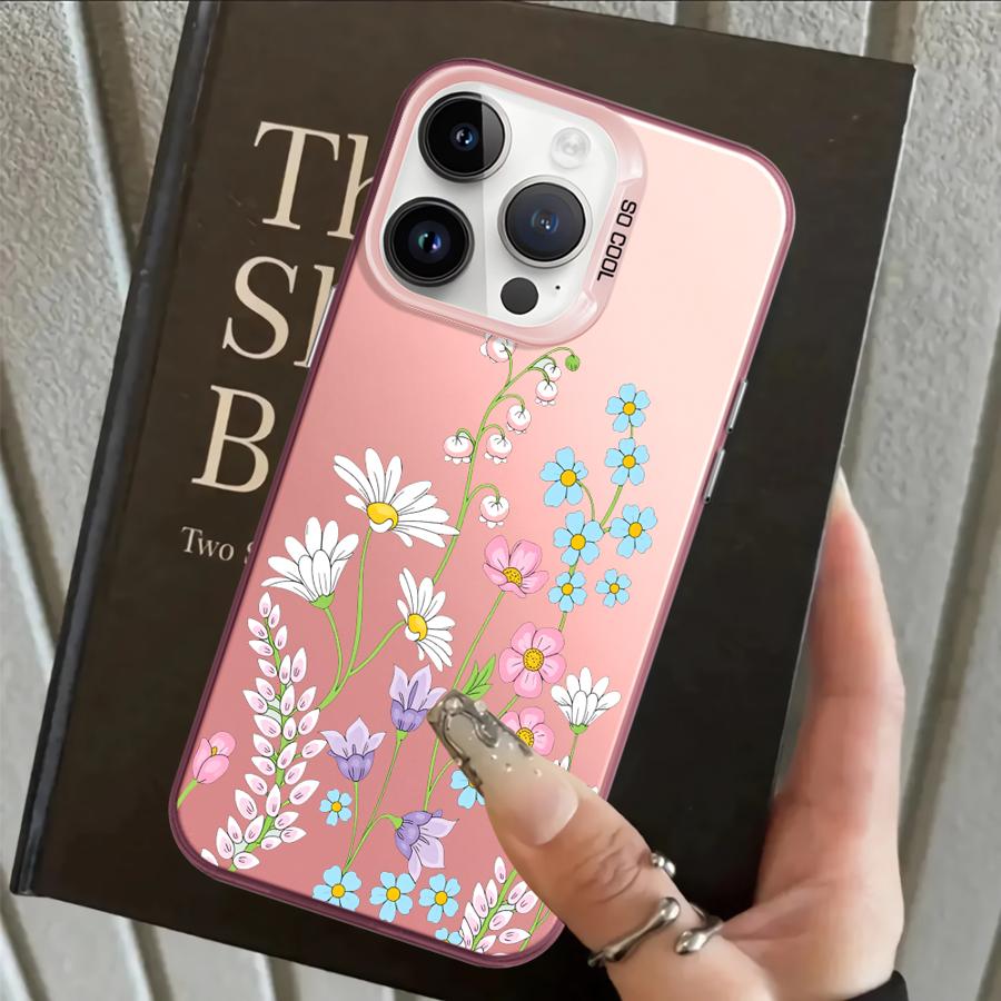 Задняя крышка-чехол для телефона для iPhone 17 Pro Max 16 15 Plus XS 13 Pro 12 14 Air XR 11 Красивый Цветок