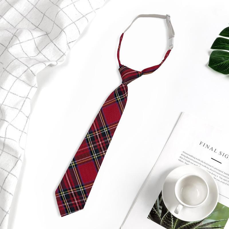 JK Bow Tie for Women, Japanese Uniform Shirt, College Style Student Plaid Tie, Men's Free Ribbon Accessories