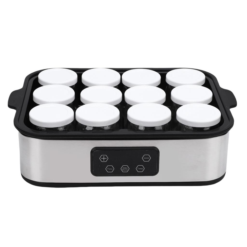 Электрическая машина для приготовления йогурта 0 48-часовой таймер Автоматическая машина для приготовления йогурта Постоянная температура с 12 шт. чашек по 180 мл