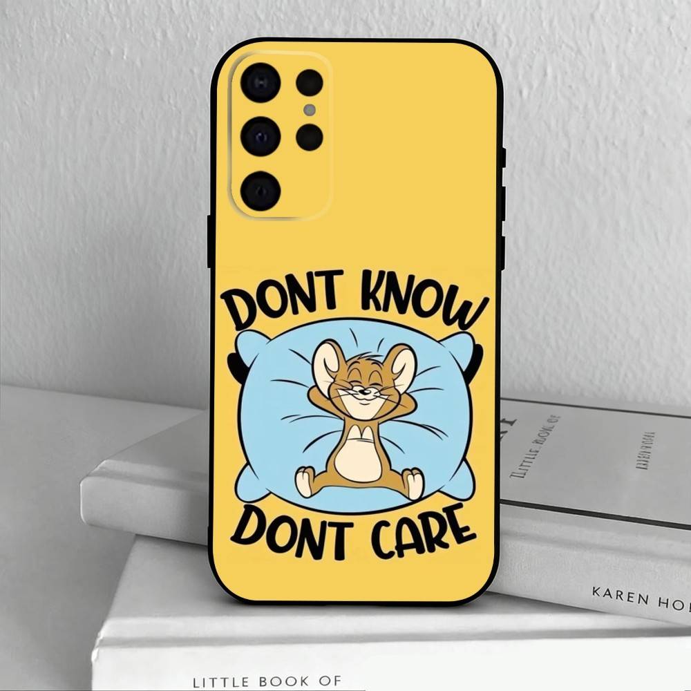 F-Funny TomS Cartoon J-JerryS Phone Case For Samsung S25,S24,S21,S22,S23,S30,Ultra,S20,Plus,Others Soft Black Cover