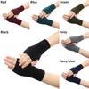 Women Girl Sheep Wool Fingerless Wrist Gloves Half Mitten Exposed Finger Knitted Wool Glove
