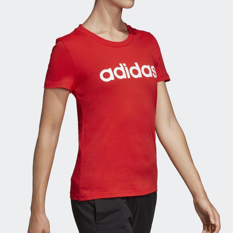adidas Женская футболка с коротким рукавом в спортивном стиле, оранжевая DU0631