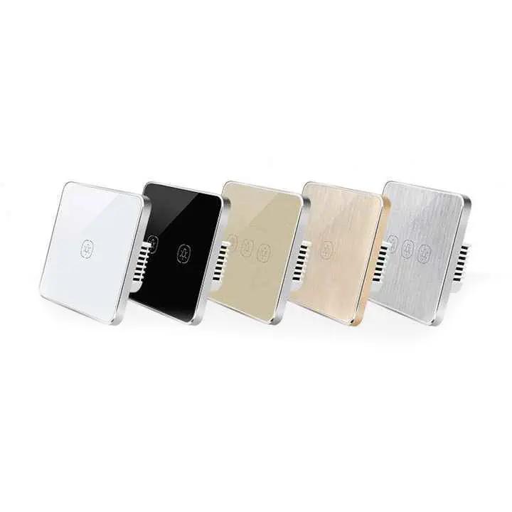 JHY Tempered Glass Zigbee Smart Home Touch Light Switch 1/2/3/4 Gang Remote Control Wifi Wall Switches Google Alexa