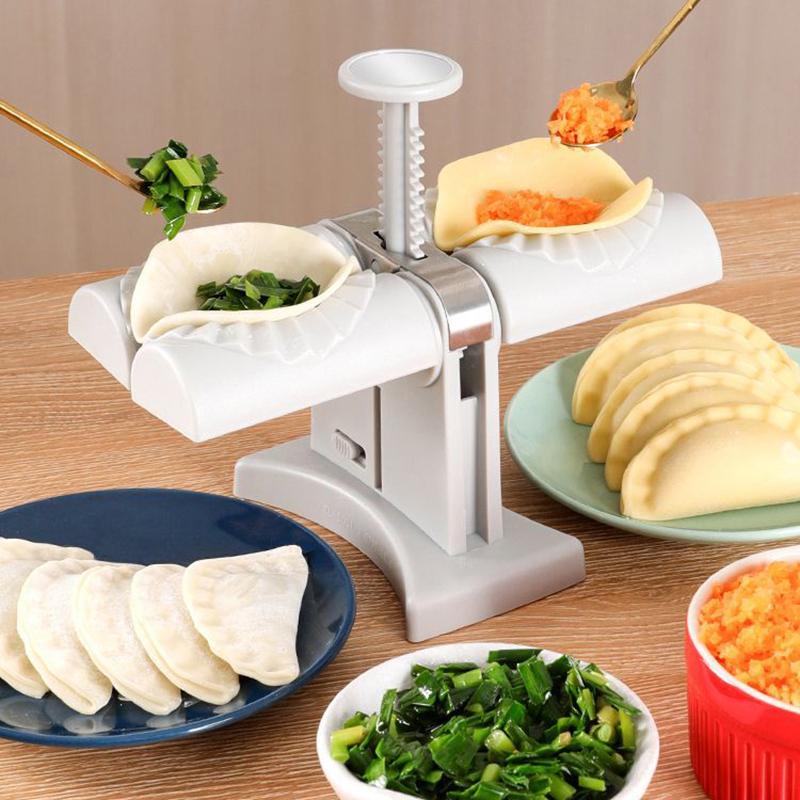 Машина для лепки пельменей Бытовая Двухголовочная Автоматическая Форма для пельменей Машина для лепки эмпанада Пресс для потстикеров Ручная машина для лепки пирогов Кухня