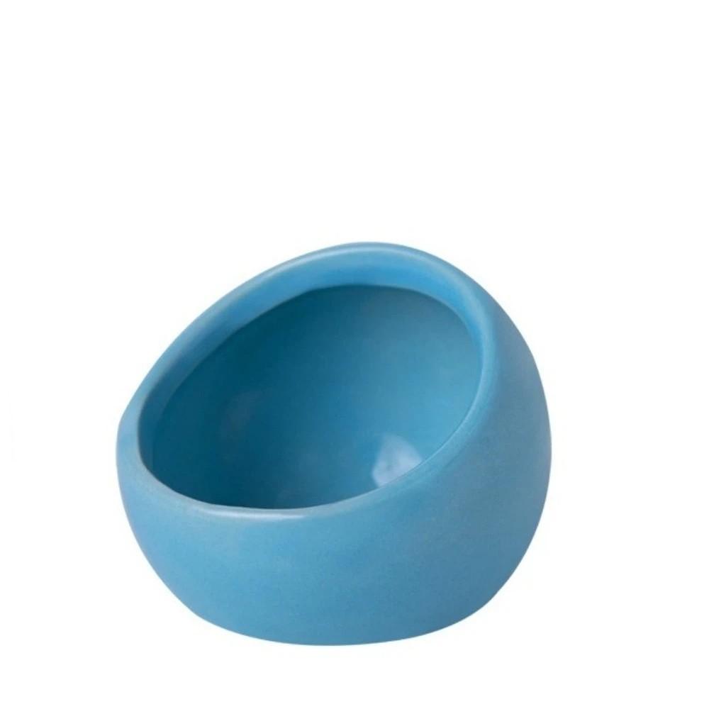 Cute Ceramic Hamster Food Bowl Anti-Rollover Slanted-edged Pet Feeding Bowl Non-Slip Anti-Spill Water Food Bowl Cage Accessory