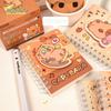 A7 Cartoon Capybara Coil Notebook Kawaii Learning Coil Book Cute Study Pocket Notepad Small Notebook School Stationery