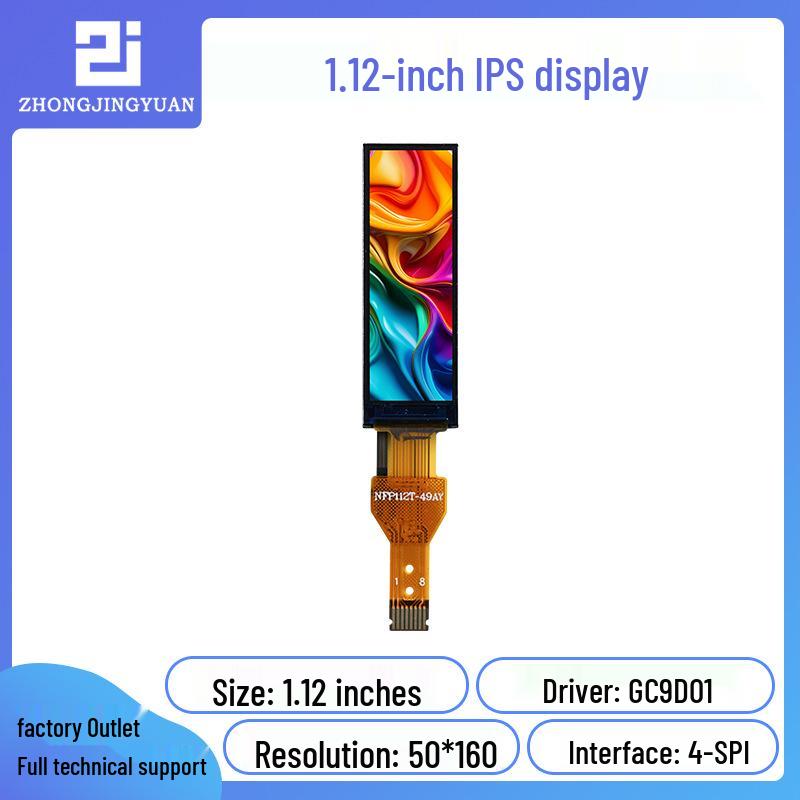 1.12 Inch TFT IPS LCD Screen 50x160 Serial Port GC9D01 Display