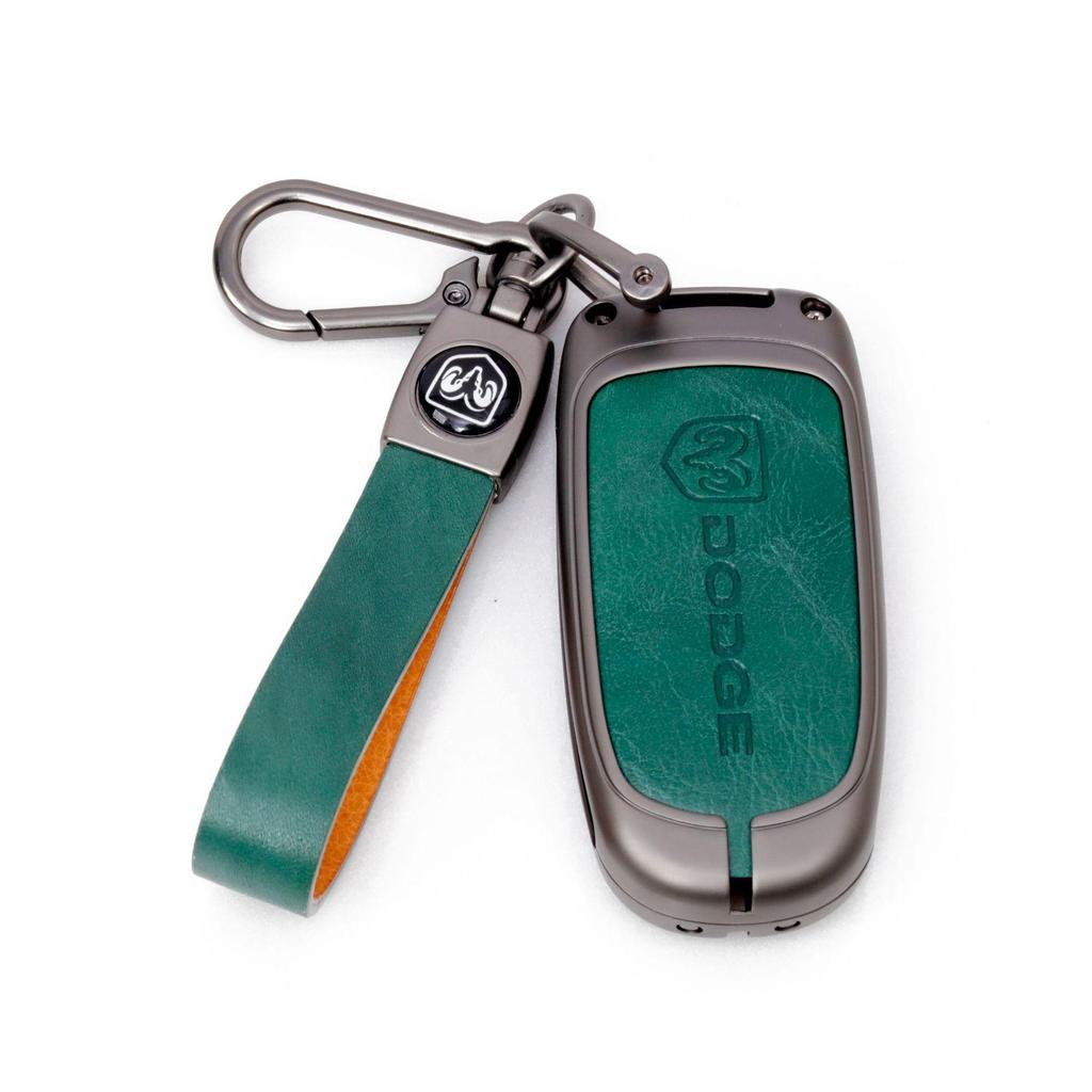 Кейс для ключа Dodge: Металлический защитный чехол и сумка из натуральной кожи для Journey, Caliber, Avenger