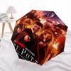 1pc Harry Potter Empire History Automatic Folding Umbrella - Compact 8-Rib Design, Durable Plastic & Iron1415L